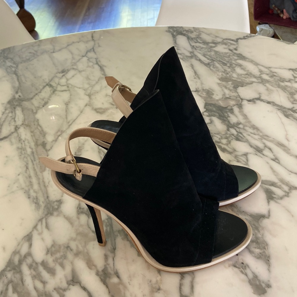Balenciaga black suede sandals